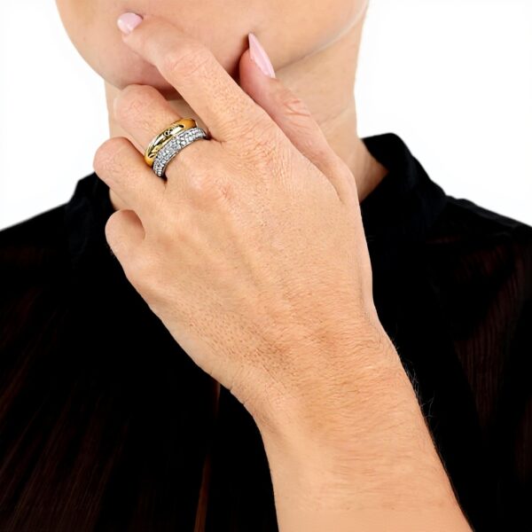 Anello donna JOOP acciaio inossidabile zirconi bianco