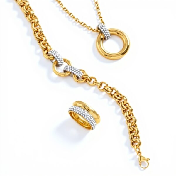 Anello donna JOOP acciaio inossidabile zirconi bianco