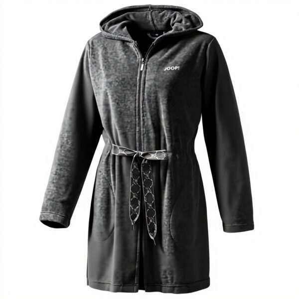 Joop Cappotto Donna Grigio Mélange Leggero Felpa Cappuccio