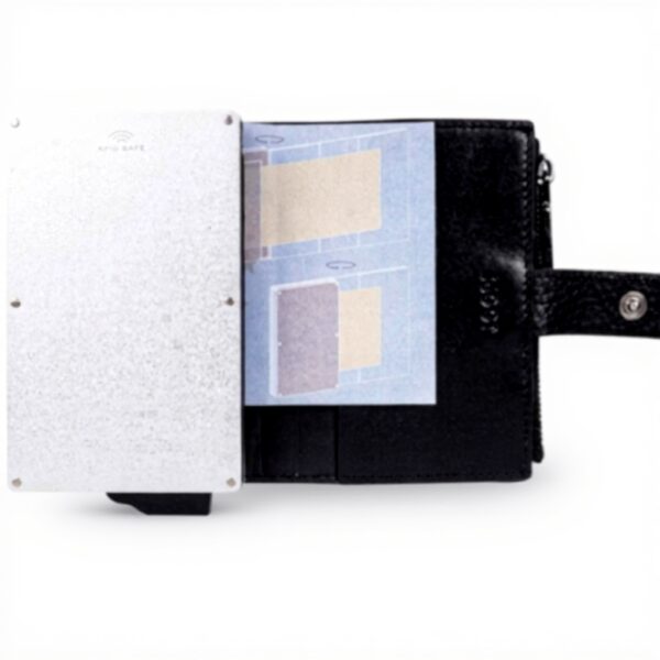 Porta carte Joop pelle nero uomo chiusura automatica