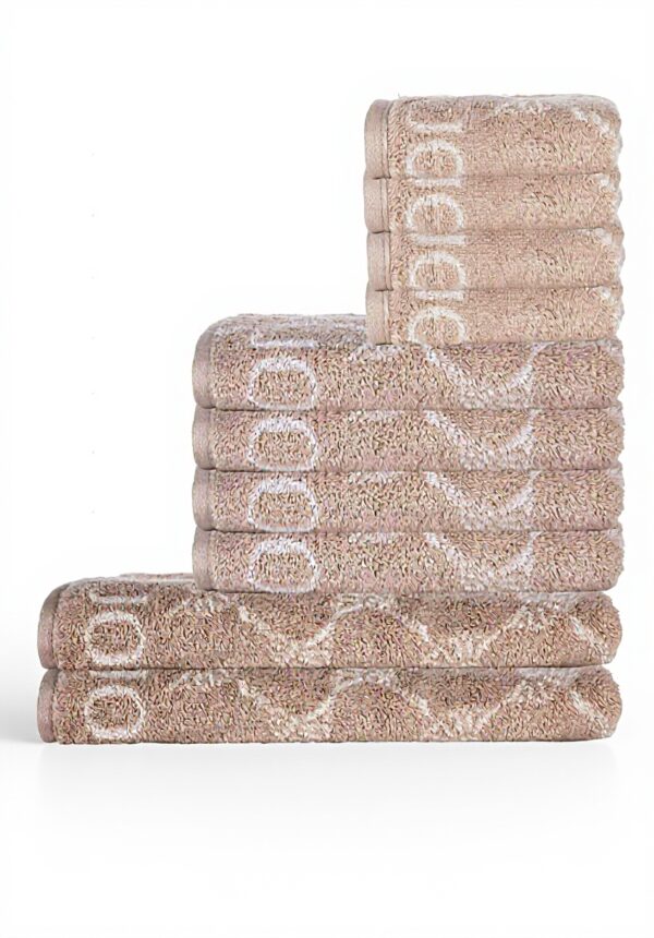 Set asciugamani Joop! 10 pezzi cotone, colore beige